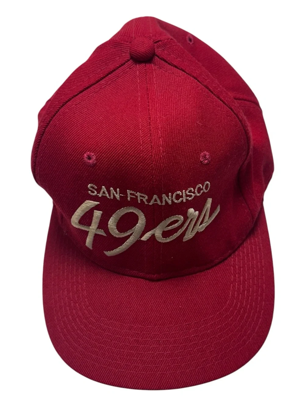 Vintage 90s Sports Specialties 49ers Joe Montana Era Script Snapback NFL Hat